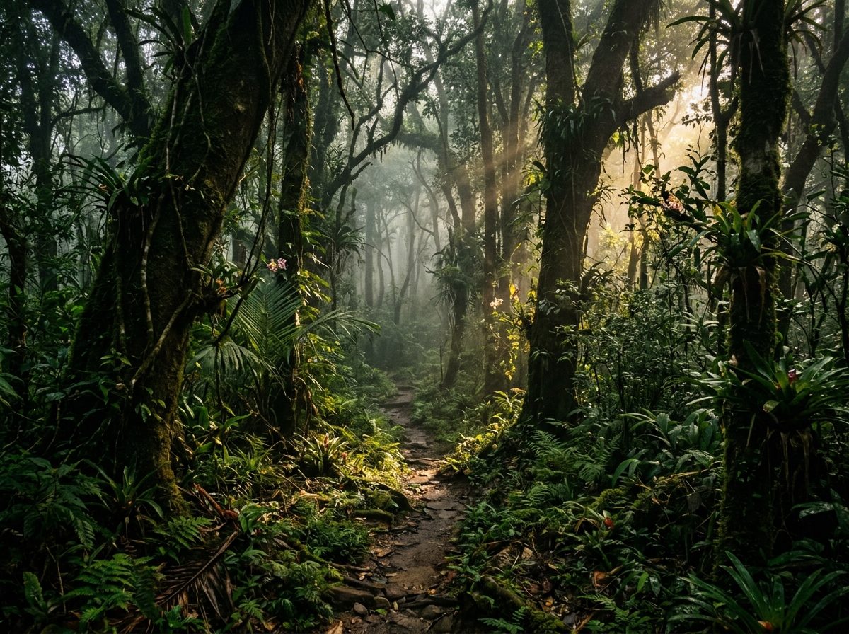 Ancient trees inside the 100-acre virgin forest